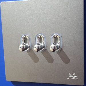 Включатель ретро 3-ой серый Augan Light