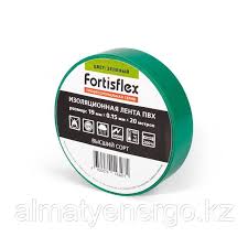Изолента ПВХ 19х0.15х20 зеленая (Fortisflex)