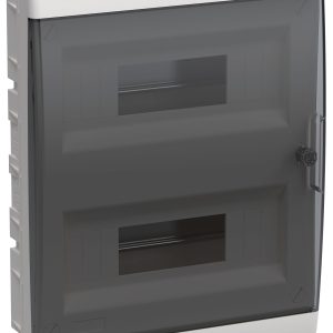 Корпус пластиковый ЩРВ-П-24 IP41 черная прозрачная дверь ИЭК TEKFOR 2